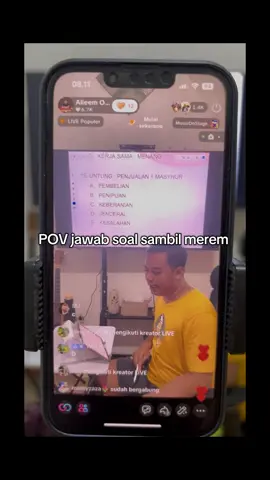 Sambil merem aja bisa jawab loh 😆😆 #tiktoklive #livehighlights #pov #belajar #belajaronline 