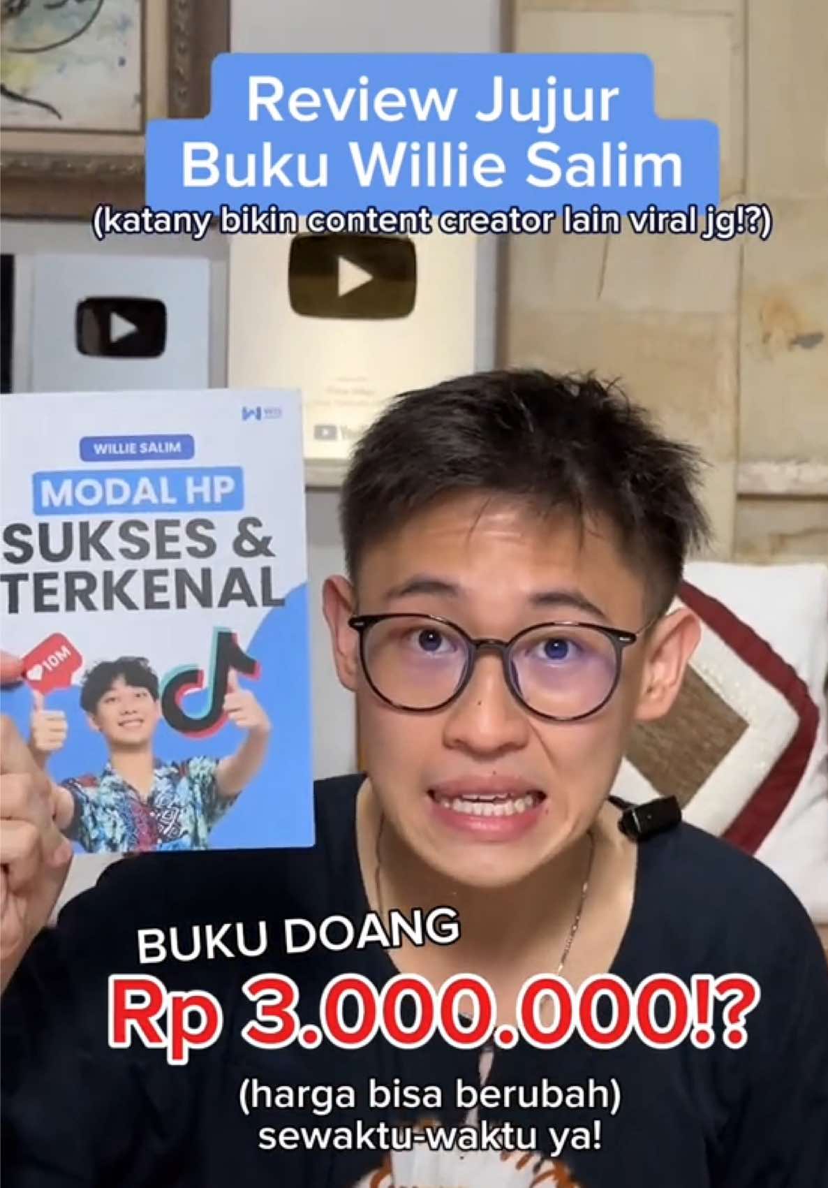 Next review jujur apa lagi ni? coba taruh di comment ya! dan kalo kalian ada pertanyaan tentang buku ini juga bolehhh comment~ nanti aku bantu jawab pake videooo 😊 menurutku jujurrr worthit dapet BUKU + GRUP 1 TAHUN EXCLUSIVE! jatuhnya per bulan cuma Rp 25.000!? ato per hari cuma Rp 830 perak doang!? thankyou ya kak @WILLIE SALIM udh buat bukunyaa 😭❤️ #CistaReview #kontenkreator #bukuwilliesalim #affiliatortiktok #wsarmy  