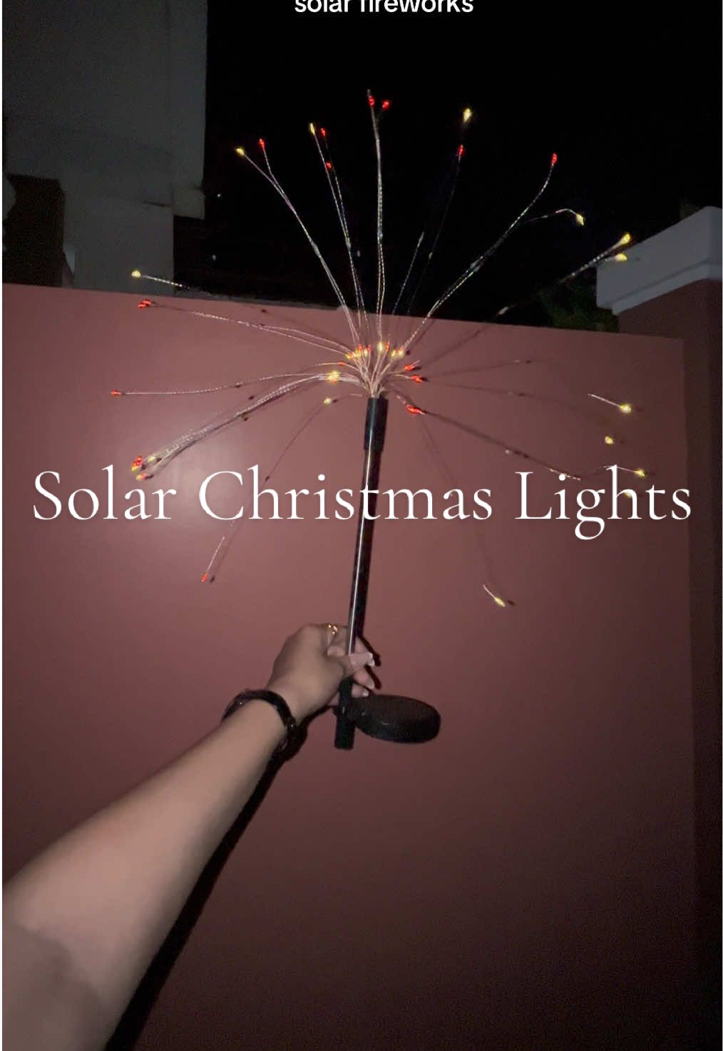 Mini Fireworks #solarchristmaslights #christmasdecor #christmaslights #fypagee 