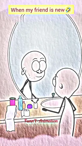 mhen my friend is new 😂 #funnycartoons#memes  #animationmeme#funnyclip  #funnyvideo 