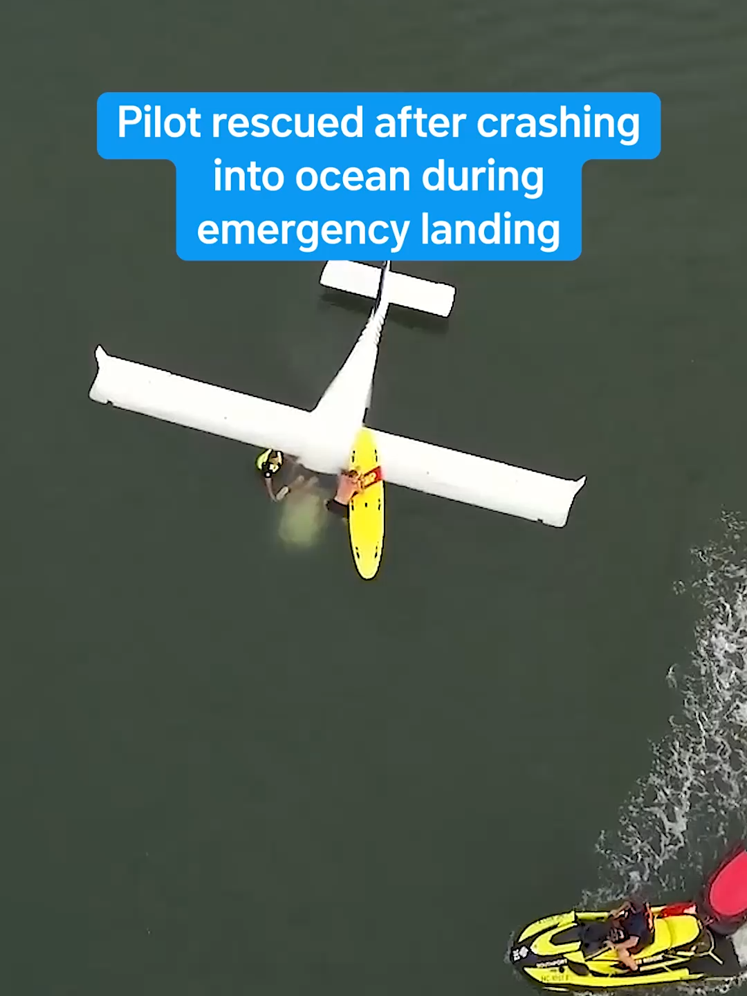 A pilot was rescued within minutes after making an emergency water landing near Oak Island, North Carolina, following reported engine failure. #airplane #pilot #rescue #emergency #landing #oakisland #northcarolina #nbc4ny