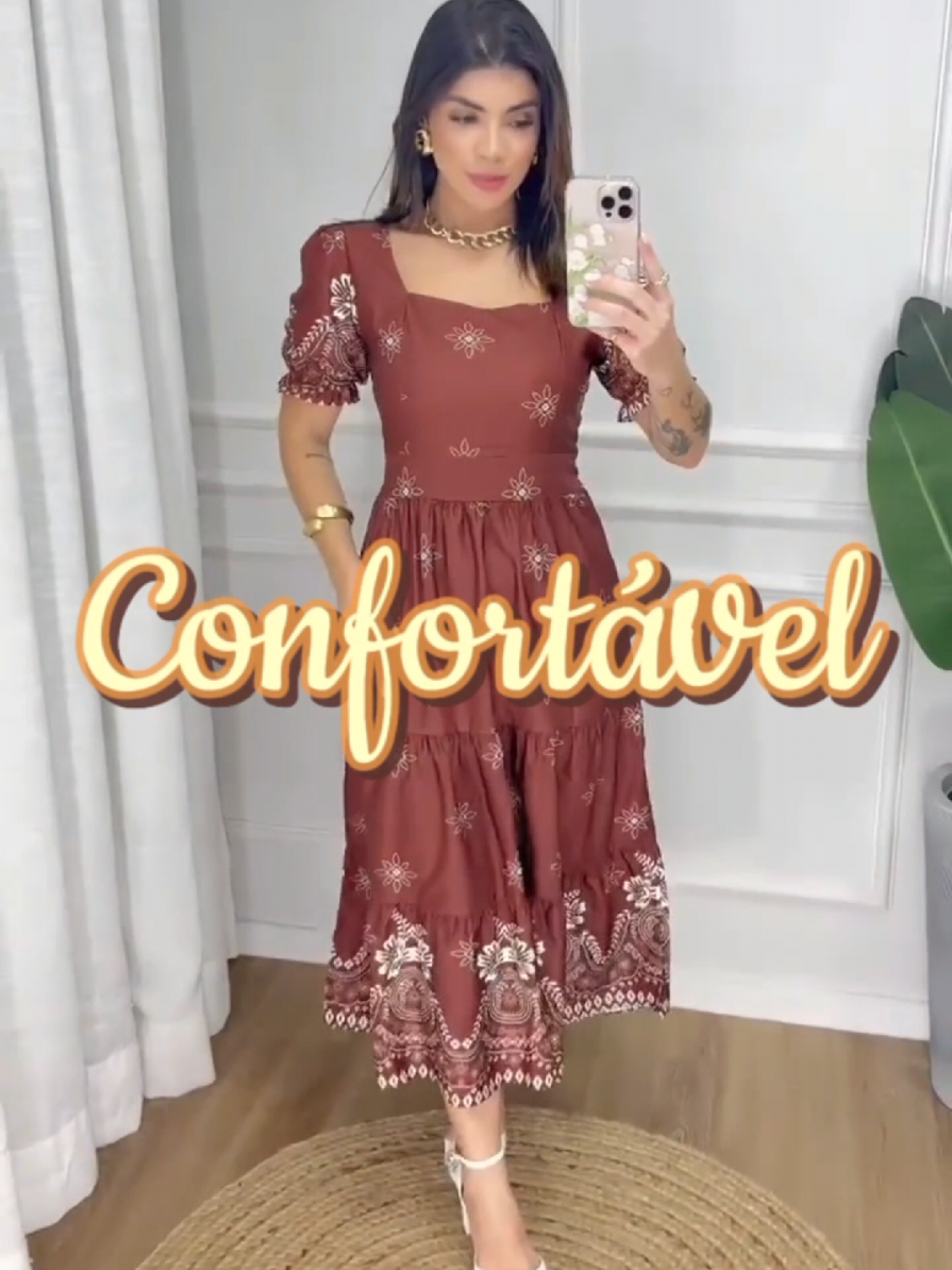 🔥Vestido mídi feminino evangélica manga princesa com elastes na costas confortável tecido crepinho por R$49,49 - R$80,99.  🛍️Compre na Shopee agora!⤵️ https://br.shp.ee/5hgntms?smtt=0.0.9