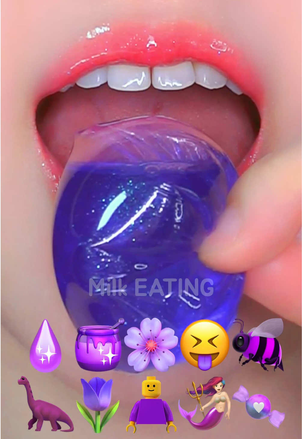 보라색 이모지 먹방 💜 달콤해요!! #eatingshow #asmrsounds #먹방asmr #eating 