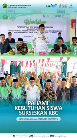 Salam, #sedulurkemenagindramayu Jangan lupa bahagia dan tersenyum Mari kita terus kawal dan sukseskan Kurikulum Berbasis Cinta (KBC) di lingkungan madrasah. Perkuat komitmen para guru, pahami kebutuhan dan tipologi siswa sehingga tercipta generasi bangsa yang menerapkan nilai-nilai cinta dalam berbagai aspek kehidupan🥰💕 @Kementerian Agama RI  @Kanwil Kemenag Jabar  #humaskemenagindramayu #kemenagindramayu_SMART #kementerianagama #KemenagRI