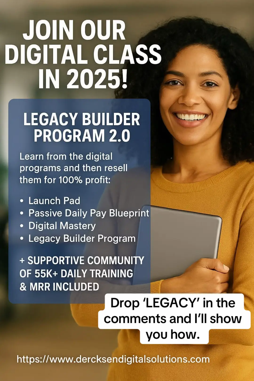 Most people don’t know this… You can join a digital class, learn real skills, and then resell the exact same programs for 100% profit. 💸 We’re talking: 👉 $100/day 👉 $300/day 👉 $600/day 👉 $900/day PLUS—daily training, 55K+ supportive members, and no limit to what you can earn. 🌍✨ This is the Legacy Builder Program 2.0 Your pathway to freedom starts here. 💬 Drop ‘LEGACY’ in the comments and I’ll show you how. ⸻ Ways to make money effectively startup business launching small business supporting small business Small business owner best legit side hustle for single moms 🔥  #DigitalClass2025 #LegacyBuilder #OnlineIncome #PassiveIncome #WorkFromAnywhere  