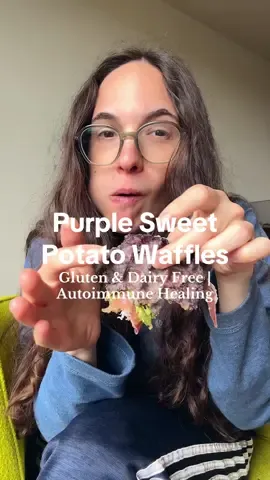 These purple sweet potato rice waffles are so delicious. The recipe is now up on my Substack (for paid subs).  I like to eat them with avocado, jam, eggs & prosciutto.  #guthealing #purplesweetpotato #autoimmunehealing #EasyRecipe #easyrecipe 