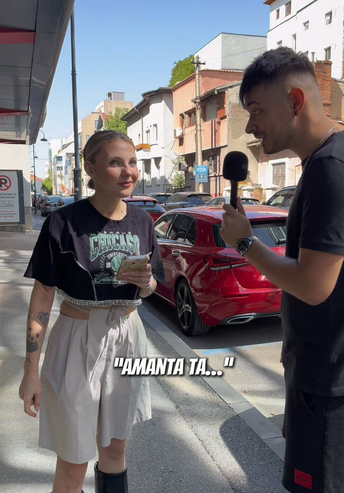 Ne-am întâlnit cu @Alessandra pe stradă și am provocat-o la un continuă versul 👀 #GlobalRecords #Alessandra 