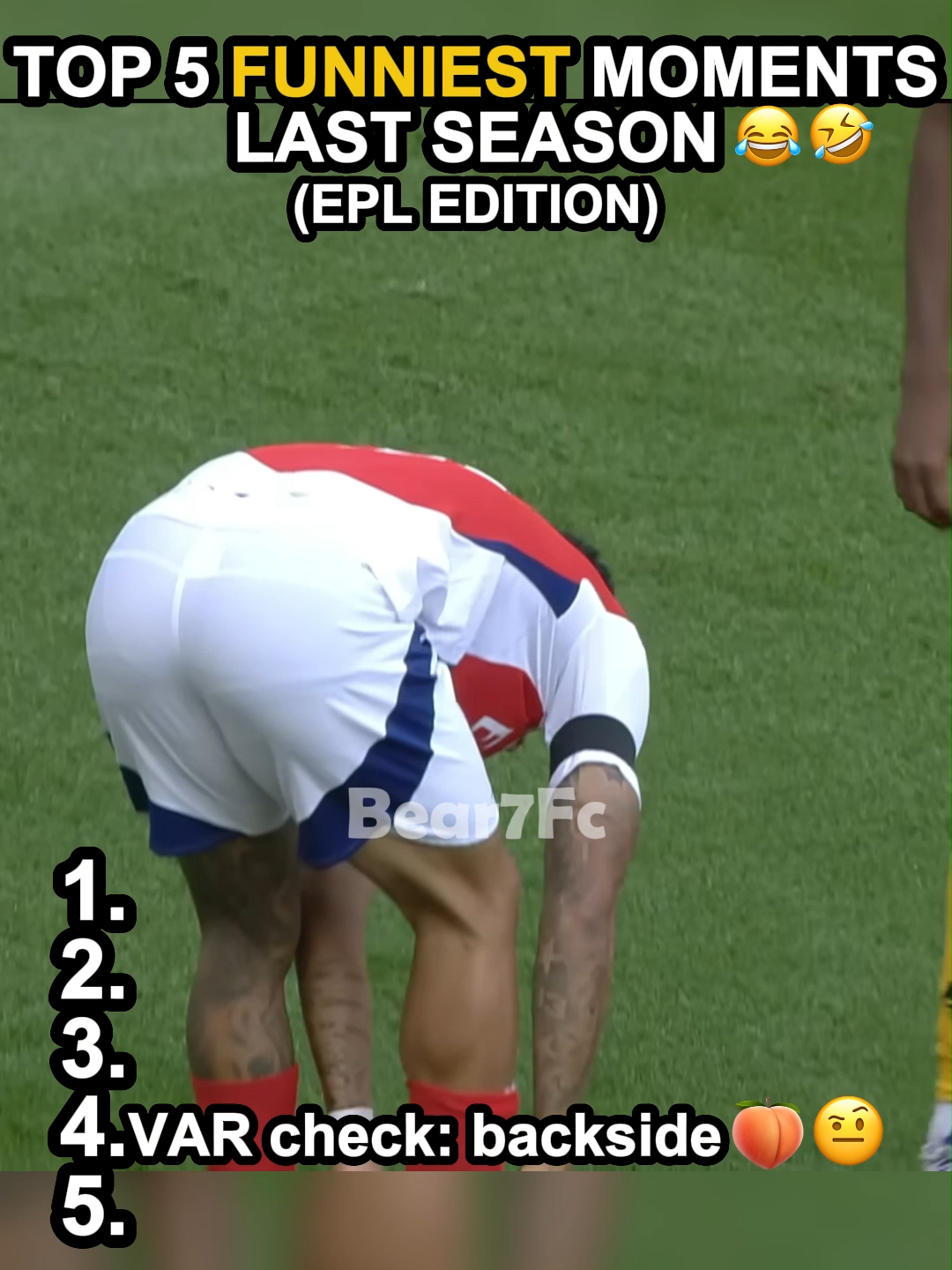 Top 5 funniest moments Last season 😂🤣 #PremierLeague #footballvideo #footballtiktok #liverpool #goal #fyp   #funnytiktok