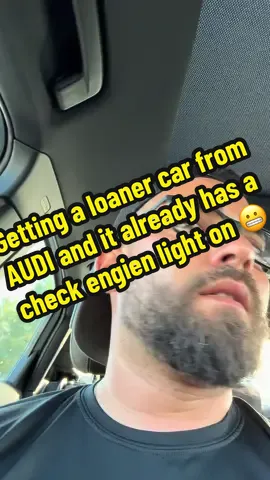 Getting a loaner car from AUDI and it already has a check engien light on 😬#audi #whosalegang #carflipping #cardealership 