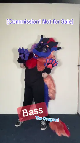 [COMMISSION - Not for Sale!] 💙Bass the Dragon!💙 Maaaan this guy was one hell of a project! So much work went into this suit and I am so incredibly pleased with how he turned out!! Bass features my first ever floor dragger tail, a huge mane-style hairdo and looooots of layered fur all over his head and tail!  Go follow his adventures with @bassbuckle6 !  [Interested in a commission? Check out my website for pricing info or reach out via Instagram DMs or email for a quote!] —————— #furry #fursuit #furryfandom #fursuitmaker #fursuitmaking                