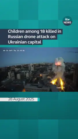 Among those killed were children aged two, 17 and 14, according Kyiv's City Military Administration, while at least 48 people were wounded. A building belonging to the British Council was severely damaged, with one of its guards injured and taken to hospital. #itvnews #ukraine 