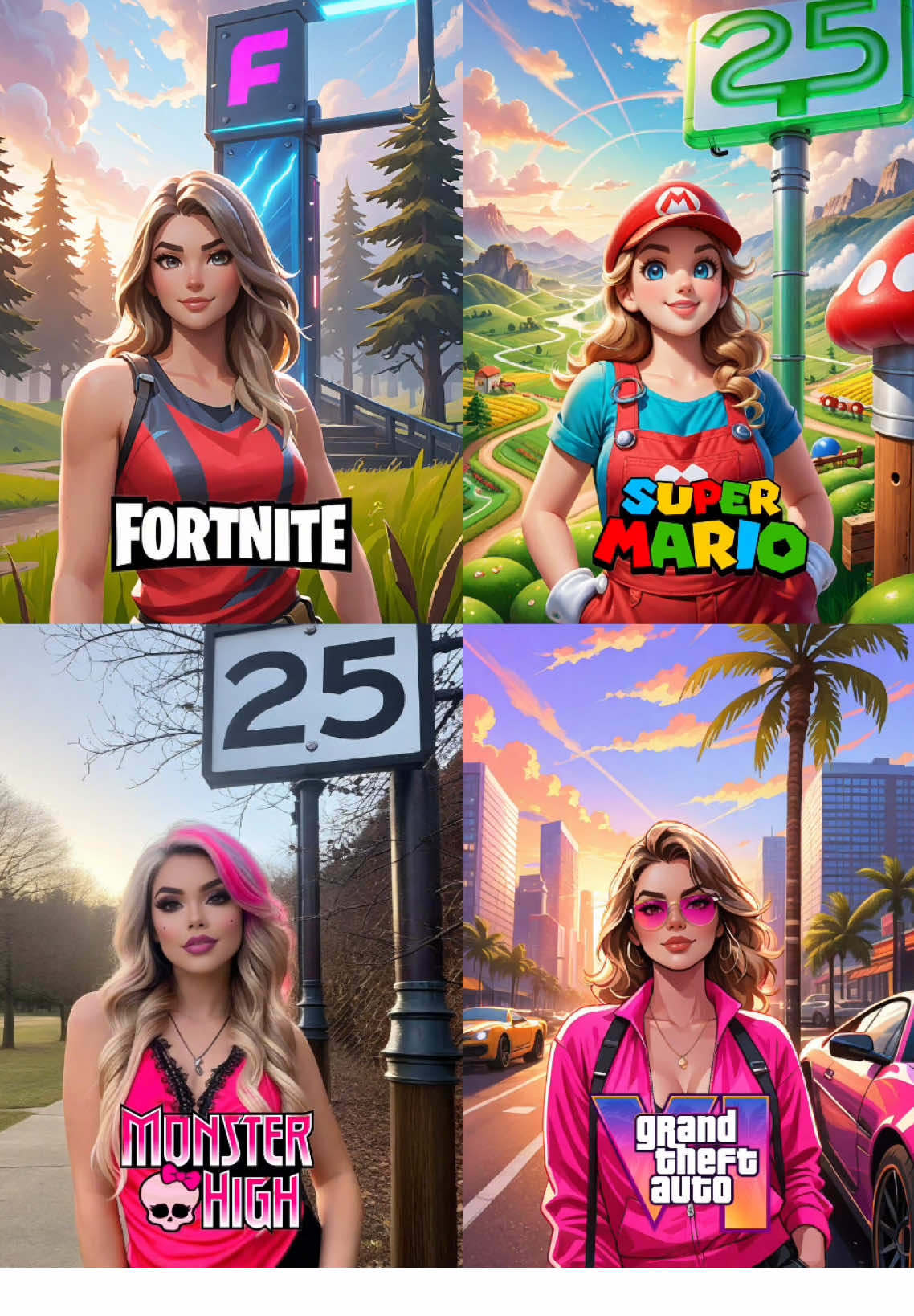 Maya in different video games @maya | chaotic cozy gamer #capcut #nintendo #mario #fortnite 