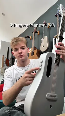5 Fingerstyle Guitar Intros with TAB | Guitar: Lava Me Air @LAVAMUSIC  15% off sale (link in bio) 🔥🔥 #guitartutorial #fyp #fingerstyleguitar #music #lavamusic 