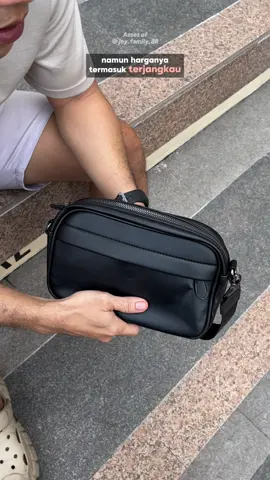 Leather Concept PIRANHA Tas Selempang kulit premium sling bag pria hitam elegan mewah #taspria #taskulit #leatherconcept #slingbag #tasselempang 