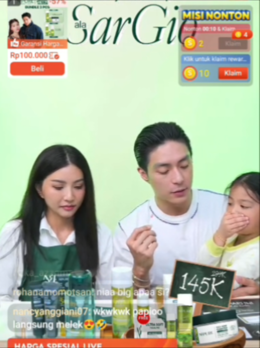 🥰🥰🥰 @Giorgio Antonio C @Sarwendahofficial  #livesargioterbaru #adaapahariini #foryou #livesargiohariini #fypシ゚viral🖤tiktok 