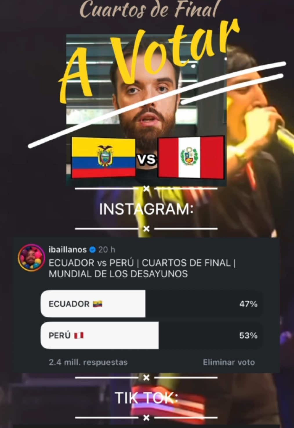 Ecuador VS Perú (Mundial De Desayunos - Cuartos de Final) ✨ #Votar #Perú #IBAI