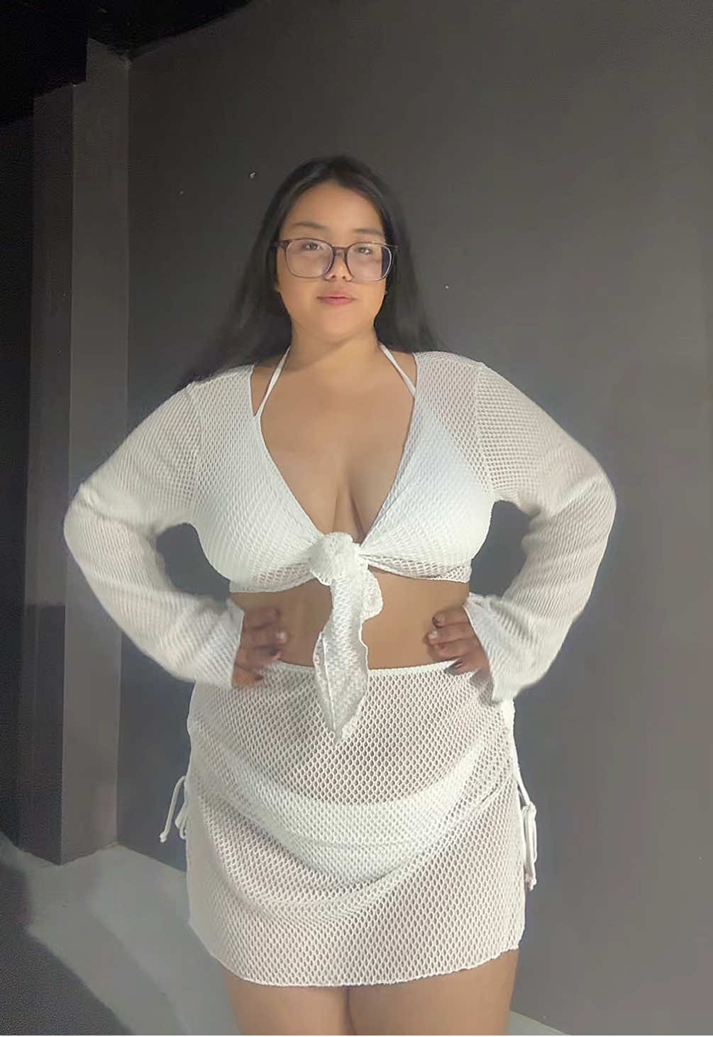 color white lang to, sayang wala paring 2xl until now! 😭🤍 #plussize #swimwear #fakebodyy⚠️ #fakesituation⚠️ 