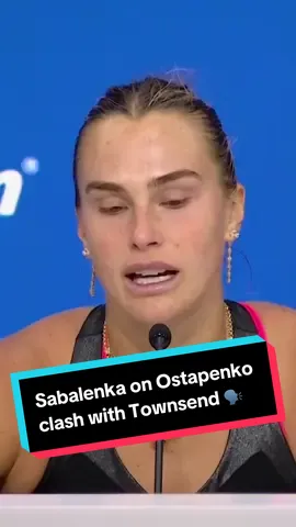 Aryna Sabalenka reveals she spoke with Jelena Ostapenko regarding her clash with Taylor Townsend 🗣️ #tennis #USOpen #WTA 