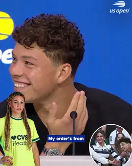 #TrinityRodman trolled her boyfriend #BenShelton in his #USOpen press conference 😂 (via @US Open) #tennis #espnsocial 
