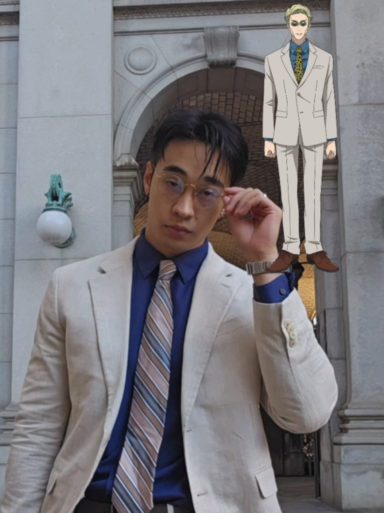 Replying to @vitaewafuu thankfully I had the suit ready #nanamicosplay #lawyersoftiktok #jjkedit #animegymtok #suitup 