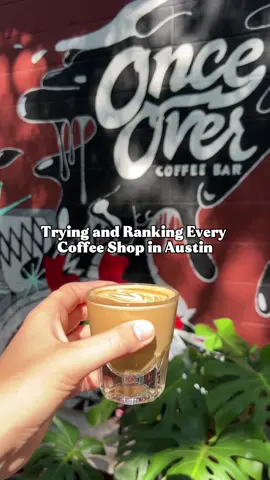 Trying and ranking every coffee shop in Austin and today we are at @onceovercoffee in South Austin.  I am completely and utterly obsessed with this space and its super cute patio. If you “miss old austin” then go hang out here for a day! Full spreadsheet is linked ☕️💚