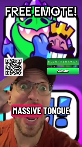 👅 MASSIVE TONGUE EMOTE for free in Clash Royale! #clashroyale #clashroyaledaily #clashroyalemoments 