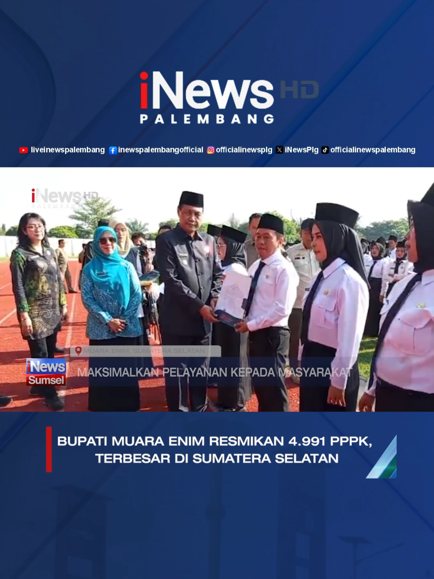 TERBESAR DI SUMATERA SELATAN, BUPATI MUARA ENIM RESMIKAN 4991 PPPK DENGAN DI RESMIKANNYA PPPK MUARA ENIM/ BUPATI EDISON BERHARAP TUNTUTAN MASYARAKAT TERHADAP SOSOK BIROKRAT SANGAT BESAR/ ANTARA LAIN PROFESIONALISME DAN KINERJA YANG BERKUALITAS DENGAN OUTPUT KERJA YANG MEMUASKAN/ BISA MEMAJUKAN DAN MEMEBERIKAN PELAYANAN TERBAIK DAN MEMUASKAN KE MASYARAKAT#news #muaraenim #sumsel #pppk #pelantikan
