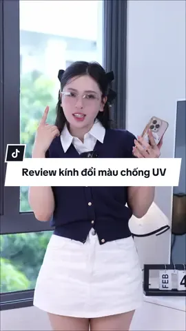 Review kính đổi màu khi gặp UV #tranganna #review #xuhuong #kinhuv 