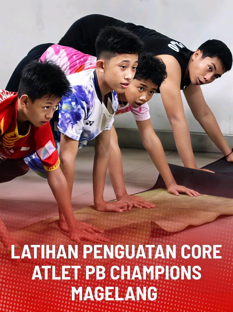 LATIHAN PENGUATAN CORE ATLET PB CHAMPIONS MAGELANG #pbchampionsmagelang #championsmagelang #badmintonmagelang #badmintonkids #badmintonindonesia 
