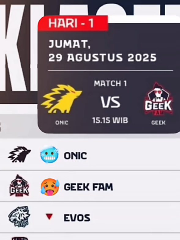 prediksi guys!match panas papan atas🥶 #mplindonesia #onicesport #geekfam #fyp #mobilelegendsindonesia 
