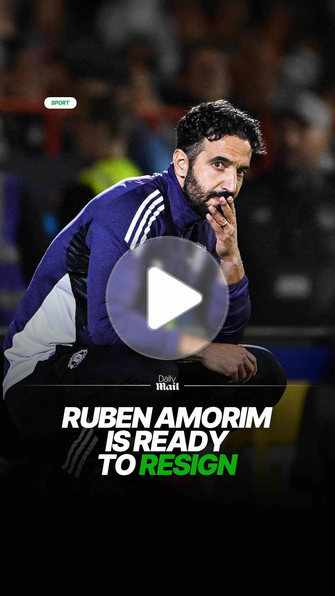 Ruben Amorim is 'ready to RESIGN as Manchester United manager' 🚨 #rubenamorim #manchesterunited #manutd #Soccer #football 