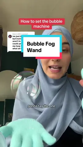 Replying to @Milly this is how you set up the bubble fog machine wand!🫧☁️ #mumlife #fogbubbles #bubblemachine #toddlermum #kidsactivities 
