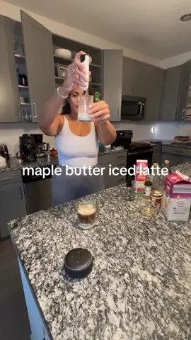Maple butter from Aldi is so good. Do what you please with that info… run!!! 🍁 Maple butter iced latte😮‍💨 #homeadecoffee #maplebutter #aldifinds 