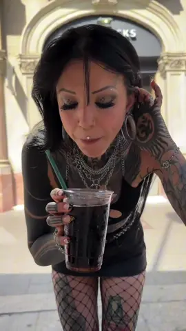 Tastes good to me 🤭 #starbycks #coffee #spit #gothy 