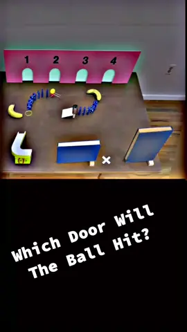 Which door will the ball hit?  #puzzlemachina 