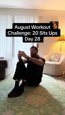 August Workout Challenge: 20 Sits Ups Day 28 #gym #fyp #Fitness #gains #motivation        