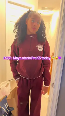 I’m so excited n nervous at the same time 🥹🥹🥹🥹😮‍💨 least it’s a staggering day meaning only a couple of hours and her first official day is Monday 💜🥳👏🏽🚌 #fyp #foryou #prek3 #mom #kids 