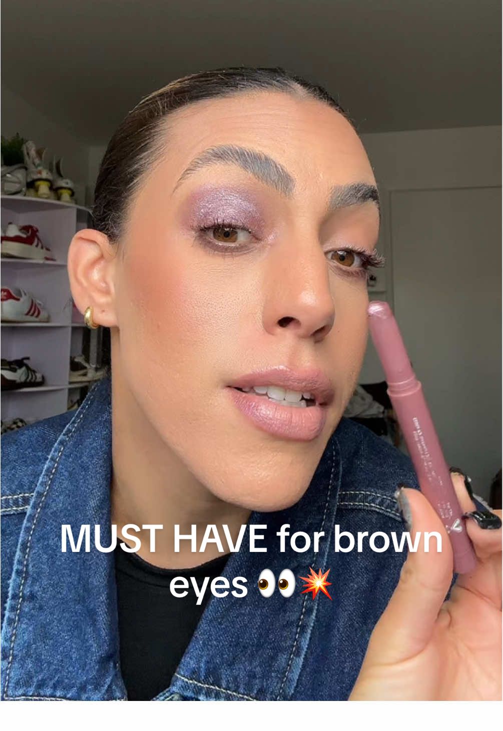 Next Spot is the PERFECT colour for brown eyes! And the @ColourPop Cosmetics shadow Stix are so easy and on sale through sept 1st! #colourpop #colourpopcosmetics #eyeshadow #eyeshadowstick #easyeyeshadow #eyeshadowtutorial #eyeshadowlook #ttsbeautybesties #tiktokshoplabordaysale #tiktokshoprestock #colourpopfallglow #labordayglam #falldealsforyou #tiktokshopblackfriday 