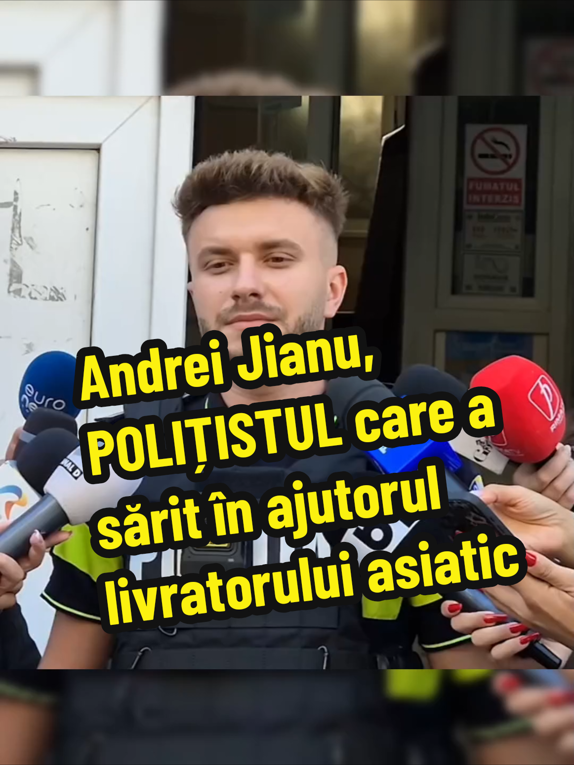 Andrei Jianu, POLIȚISTUL care a sărit în ajutorul livratorului asiatic, nu e la prima intervenție în timpul liber: „S-a mai întâmplat acum 2 ani” #fyp #foryoupage #fyv #trending #buculeiion 