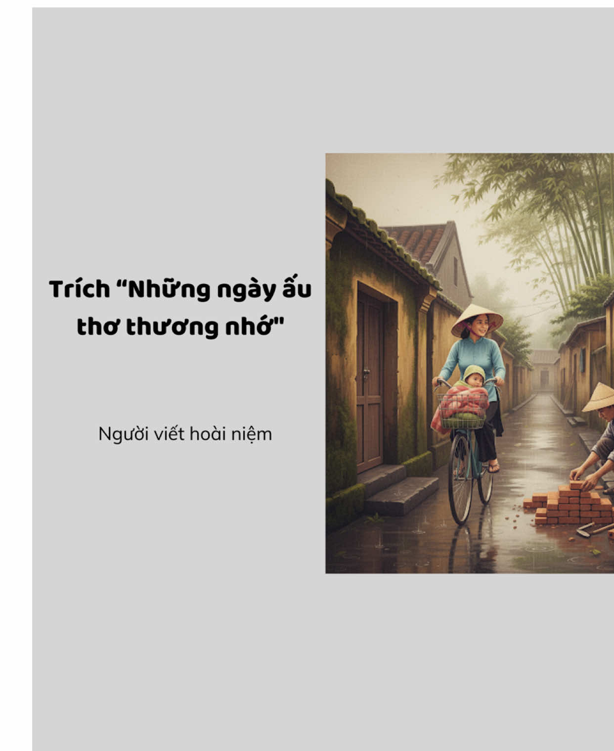 Một bài thơ trích từ cuốn sách “Những ngày ấu thơ thương nhớ” của tác giả Người Viết Hoài Niệm #vitalisbooks #nhungngayauthothuongnho #minigame #chanque 