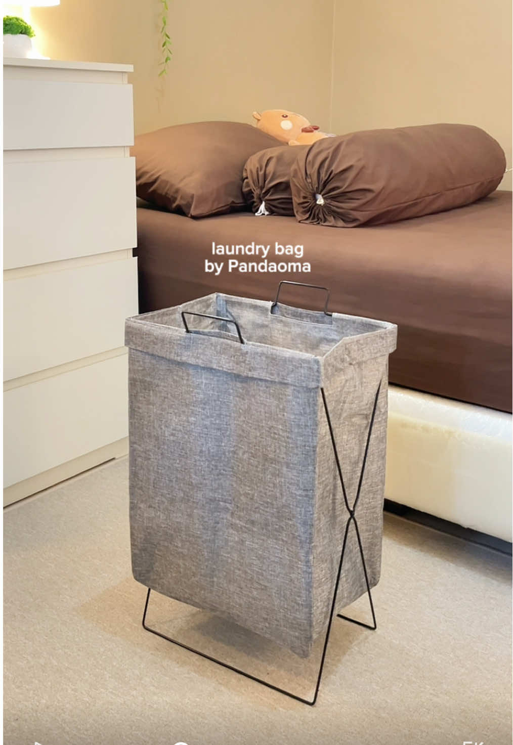 bye-bye pakaian numpuk di pojokan kamar!👋 #LaundryBag #LaundryBagPandaoma #keranjangpakaian #keranjangbaju #keranjanglaundry 