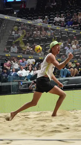 Logan on Lockdown. 🔒 Monster block in LA — Smith/Webber return Saturday on YouTube for the AVP League Championships. #AVPBeach #BeachVolleyball