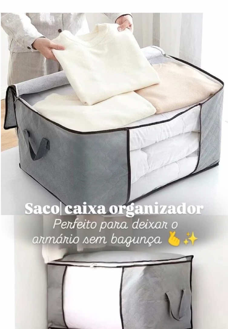 Saco caixa organizador 🥰 “ digite eu quero”  #viral #achadosshopee #organizacao #casa #vaiprofy 