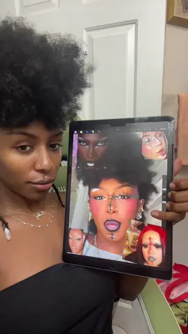 #transformation #editorialmakeup #afrofuturism #facechart #altstyle 