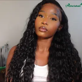 Absolutely gorgeous !!! Hair info : 28 inch water wave 13x4 HD lace wig 250% density  #waterwavewig #hdlacewig #lacefrontalwig #wiginstall #hairfashion #wig #asteriahair 