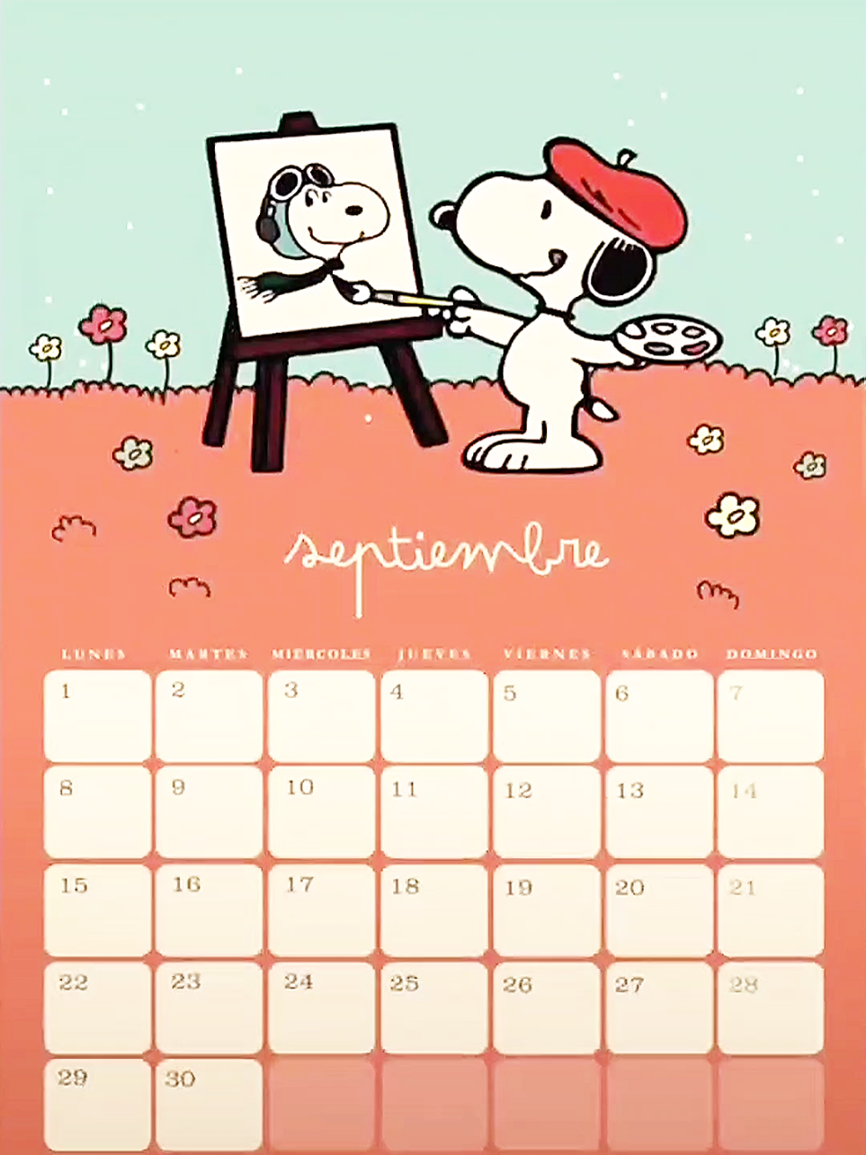 Llega septiembre y se acerca diciembre  #calendariosnoopy #calendario #snoopy #navidad2025 