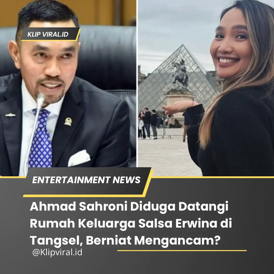 Anggota DPR RI Ahmad Sahroni dikabarkan mendatangi rumah keluarga influencer Salsa Erwina di Pamulang, Tangerang, Banten. Hal ini disampaikan langsung oleh Salsa lewat video yang diunggah ke TikTok, Rabu (27/8).  Salsa sendiri tinggal jauh dari keluarganya di Aarhus, Denmark untuk bekerja sebagai salah satu karyawan di perusahaan besar di sana. 