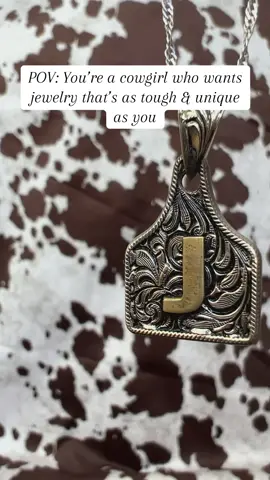 This isn’t just jewelry… it’s YOUR tag 🤍 Customize it with your initial now! #C#CowgirlStyleW#WesternJewelryC#CowgirlUpC#CowgirlFashioncountrystyle 