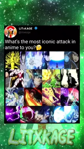 What's the most iconic attack in anime to you?🤔 Join Discord link in bio or tap here: bit.ly/LitsAnimeHavenX🔗 #AnimeCommunity #AnimeDebate #AnimeVibes #OtakuCulture #AnimePoll #AnimeHype #AnimeChallenge #AnimeFandom #AnimeTalk #animedaily