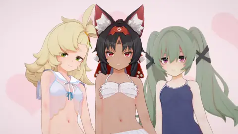 Piper x Nekomata x Corin :) #piper #nekomata #corin #mmd #zzz